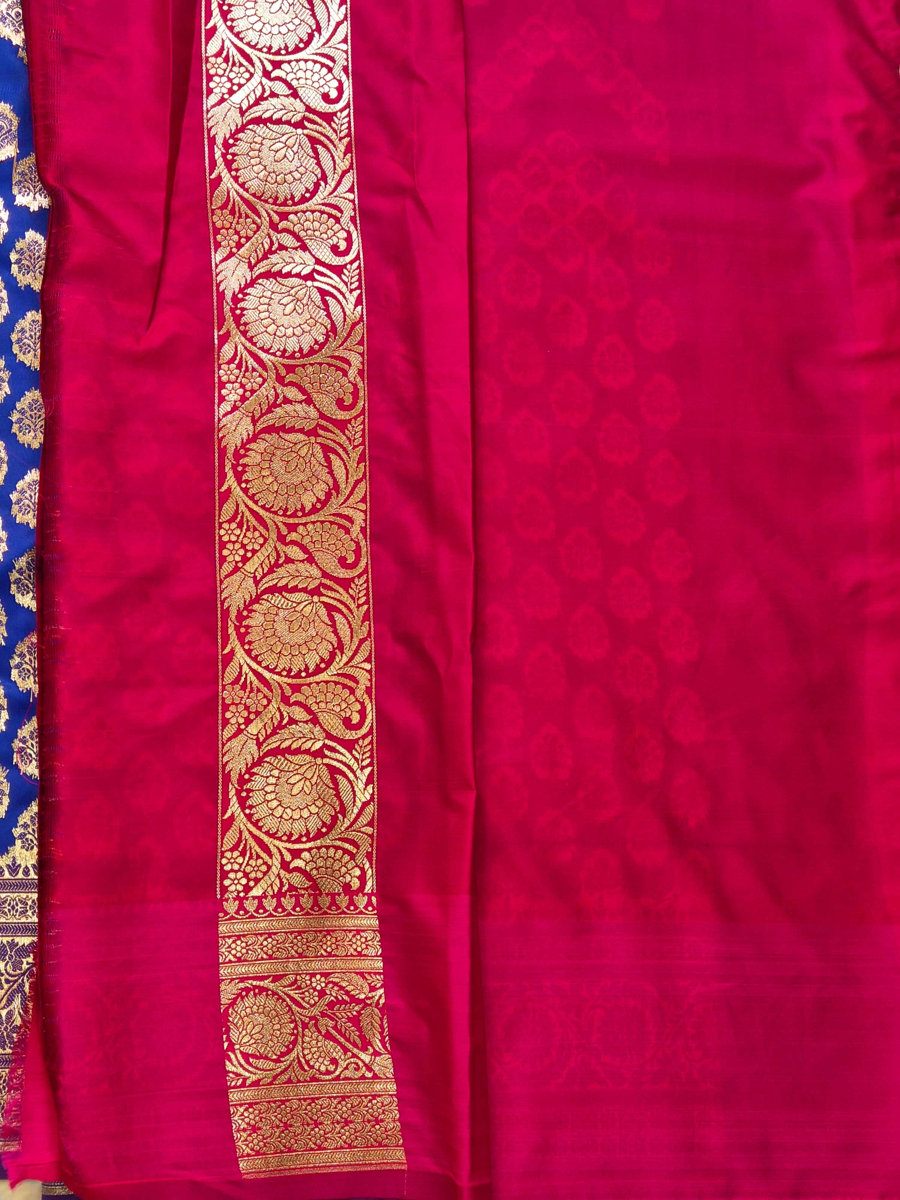 Katan Silk Banarasi Saree with Gold Zari Weave