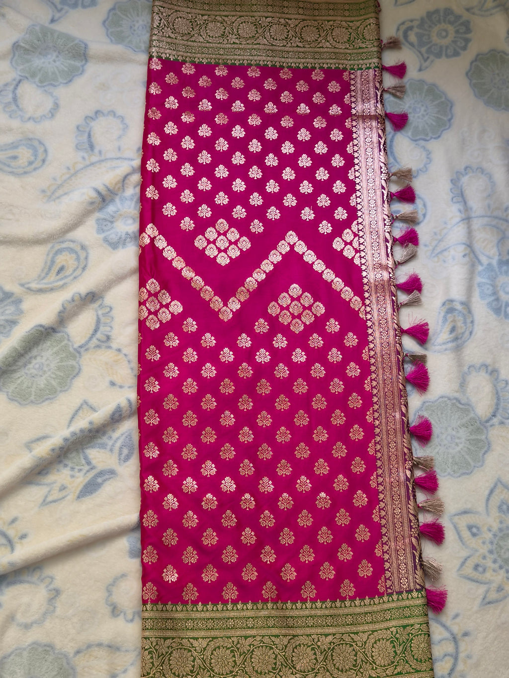 Katan Silk Banarasi Saree with Gold Zari Weave