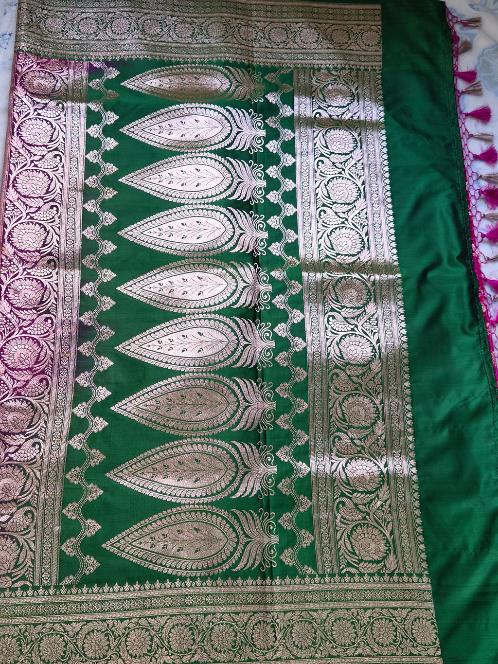 Katan Silk Banarasi Saree with Gold Zari Weave