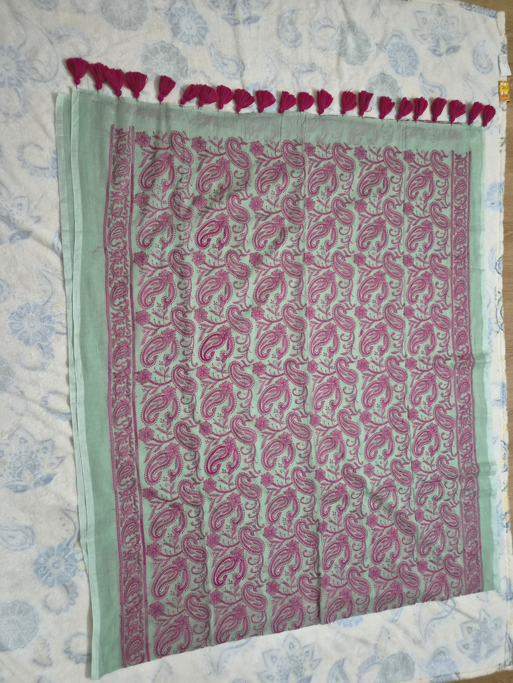 Chikankari All-Over Paisley Embroidered Saree