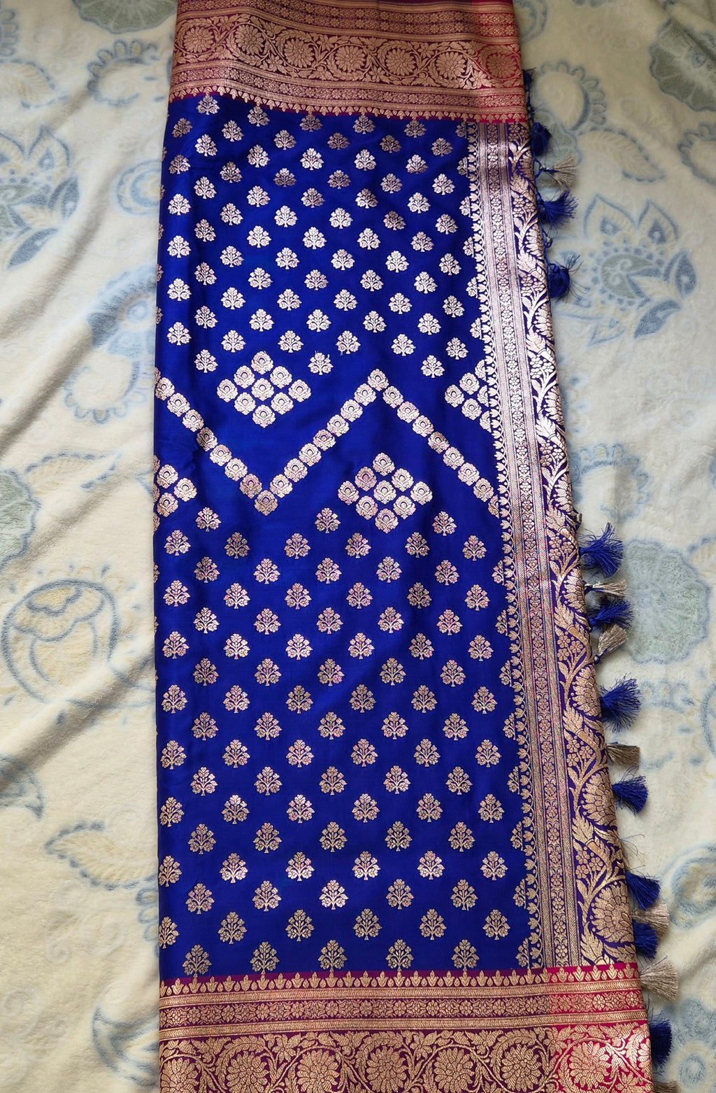 Katan Silk Banarasi Saree with Gold Zari Weave